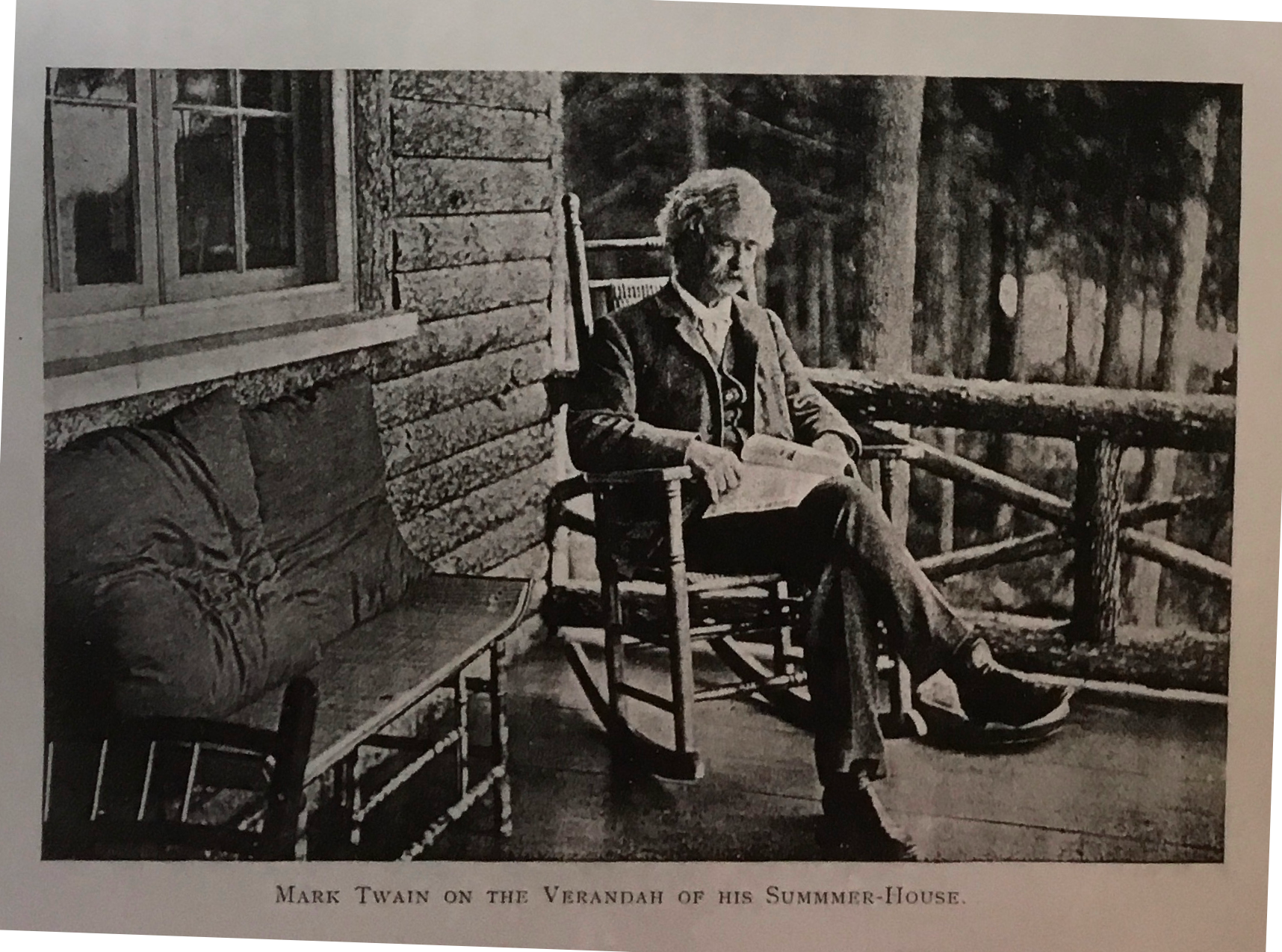 Twain on his verandah