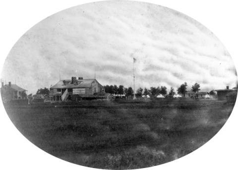 Fort Kearny, Nebraska Territory, June 1858. By Samuel C. Mills, photographer with the Simpson Expedition