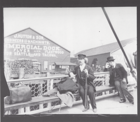 Mark Twain aboard the Puget Flyer