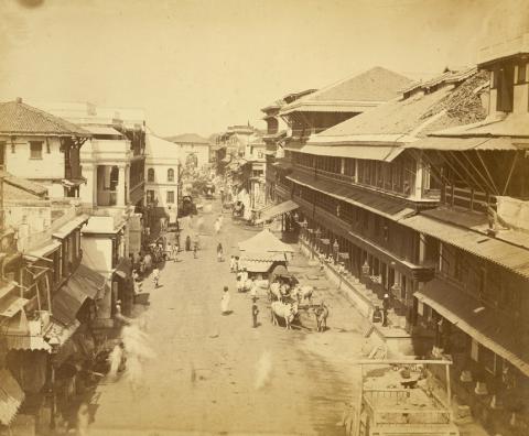 Street scene in Baroda (c. 1880)