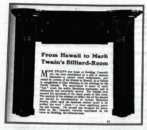 From Hawaii to Mark Twain's Billiard-Room