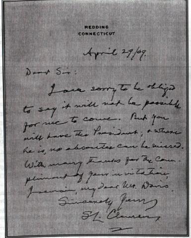 Letter to Arthur Kyle Davis