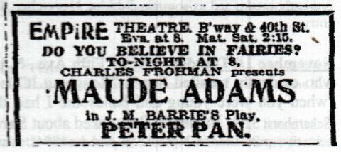 Maude Adams in Peter Pan