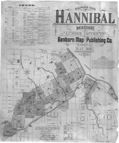 Hannibal, 1885 Sanborn Map